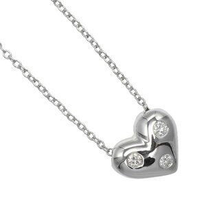 TIFFANY&Co. Dotz heart Necklace Pt950Platinum/diamond 5.25g Women